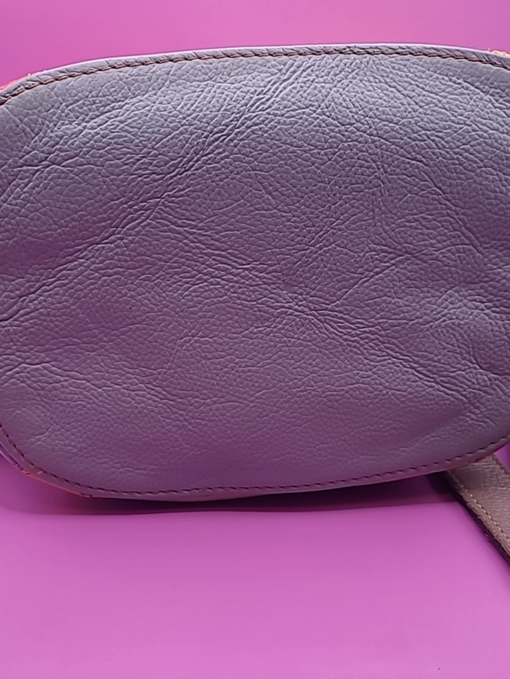 Amerileather Multicolor Panel Leather Crossbody Bag - Colorblock Red, Lavender - Picture 6 of 16